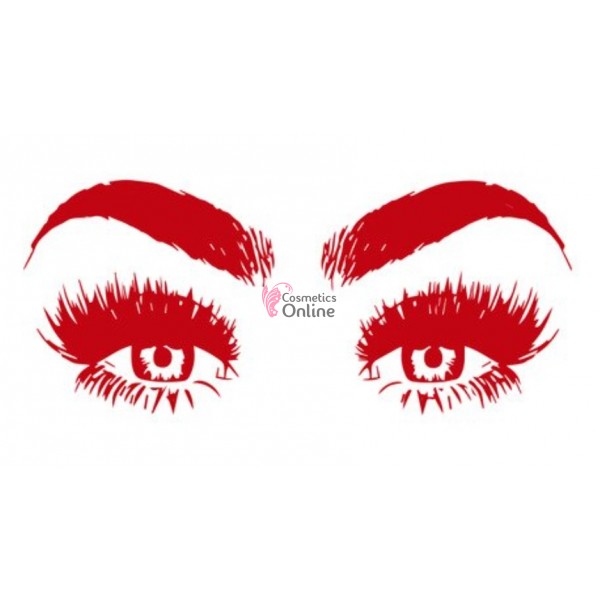 Sablon sticker de perete pentru salon de infrumusetare - J012XL - Beauty & Make-Up Rosu